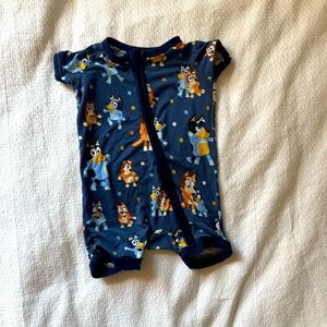 Little Sleepies Bluey shorty zippy 3-6 months